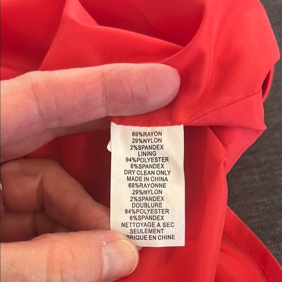 Trina Turk Red Sheath Mini Dress V-Neck Sleeveless - Picture 7 of 9